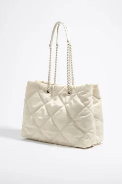 Mujer BIMBA Y LOLA Bolsos Nylon<Bolso Shopper Grande Nylon Acolchado Piedra