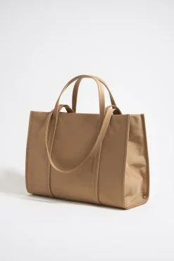 Mujer BIMBA Y LOLA Bolsos Nylon<Bolso Shopper Grande Nylon Tostado