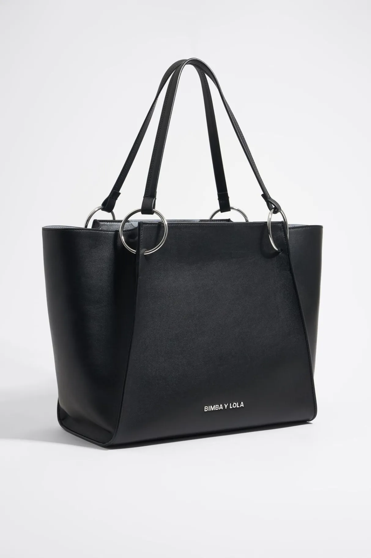 Mujer BIMBA Y LOLA Bolsos Piel<Bolso Shopper Grande Piel Negro