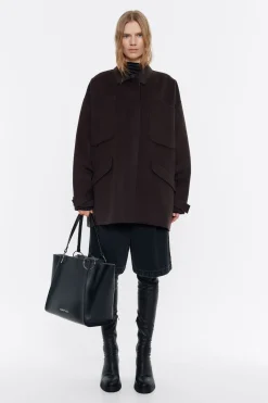 Mujer BIMBA Y LOLA Bolsos Piel<Bolso Shopper Grande Piel Negro