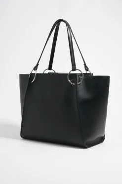 Mujer BIMBA Y LOLA Bolsos Piel<Bolso Shopper Grande Piel Negro