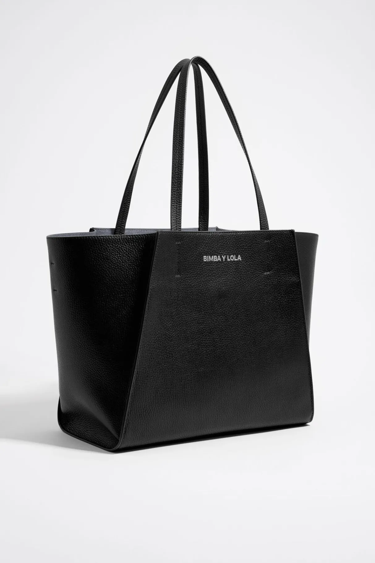 Mujer BIMBA Y LOLA Bolsos Piel<Bolso Shopper Grande Piel Negro