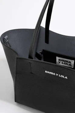 Mujer BIMBA Y LOLA Bolsos Piel<Bolso Shopper Grande Piel Negro