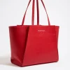 Mujer BIMBA Y LOLA Bolsos Piel<Bolso Shopper Grande Piel Rojo