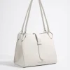 Mujer BIMBA Y LOLA Bolsos Piel<Bolso Shopper Grande Piel Blanco Roto