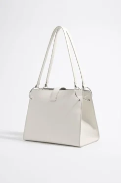 Mujer BIMBA Y LOLA Bolsos Piel<Bolso Shopper Grande Piel Blanco Roto
