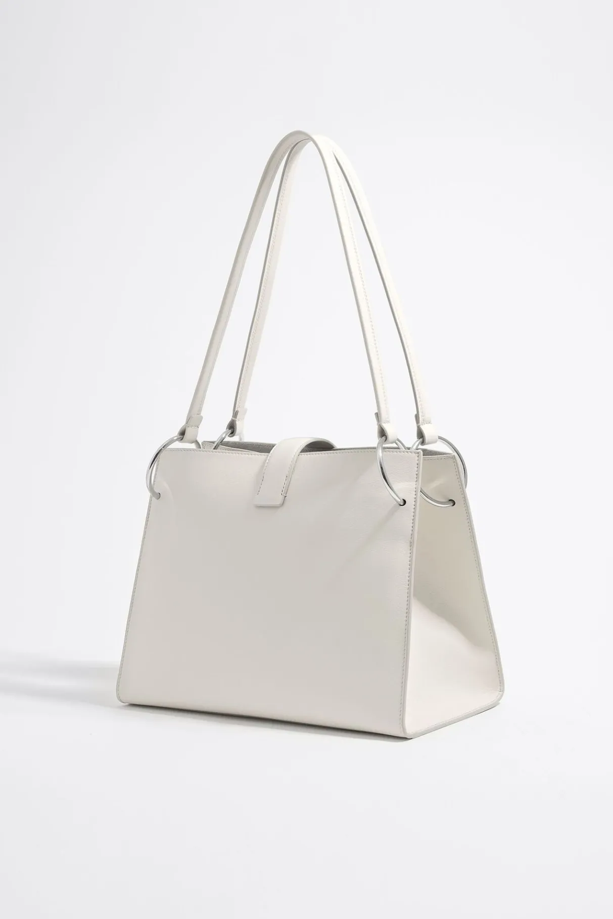 Mujer BIMBA Y LOLA Bolsos Piel<Bolso Shopper Grande Piel Blanco Roto