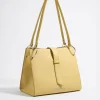 Mujer BIMBA Y LOLA Bolsos Piel<Bolso Shopper Grande Piel Amarillo Topacio