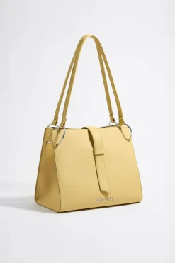 Mujer BIMBA Y LOLA Bolsos Piel<Bolso Shopper Grande Piel Amarillo Topacio