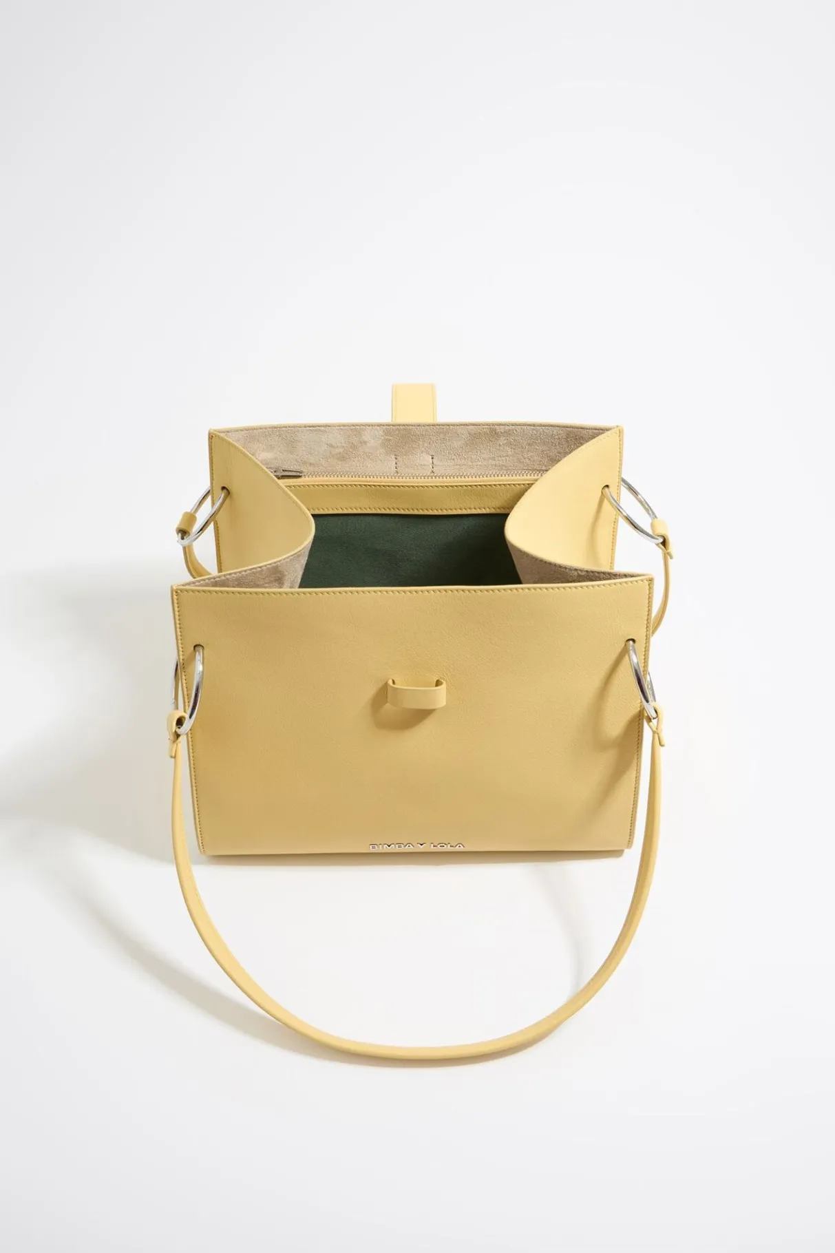 Mujer BIMBA Y LOLA Bolsos Piel<Bolso Shopper Grande Piel Amarillo Topacio