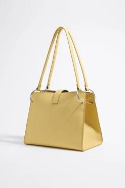 Mujer BIMBA Y LOLA Bolsos Piel<Bolso Shopper Grande Piel Amarillo Topacio