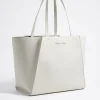 Mujer BIMBA Y LOLA Bolsos Piel<Bolso Shopper Grande Piel Blanco Roto
