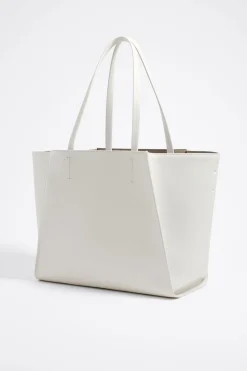 Mujer BIMBA Y LOLA Bolsos Piel<Bolso Shopper Grande Piel Blanco Roto