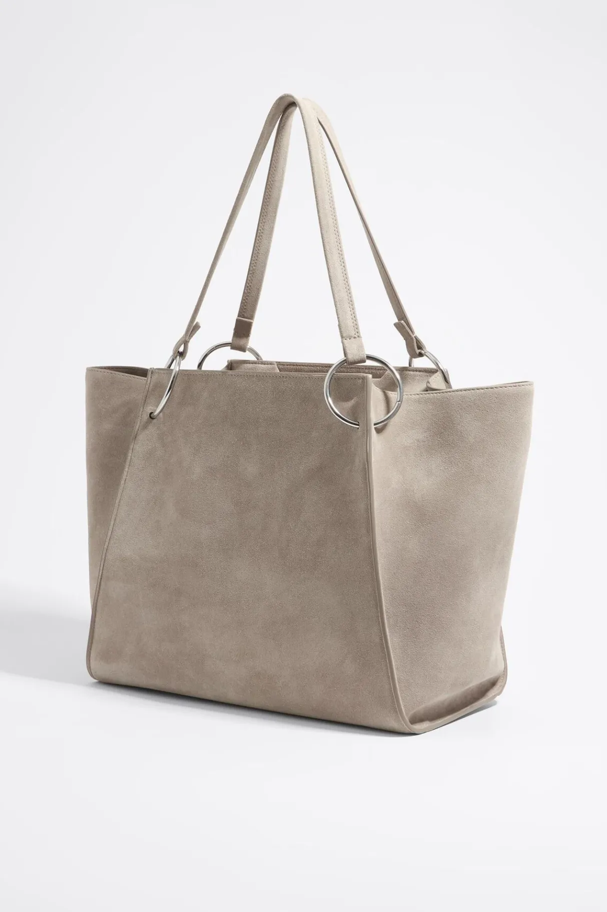 Mujer BIMBA Y LOLA Bolsos Piel<Bolso Shopper Grande Piel Piedra
