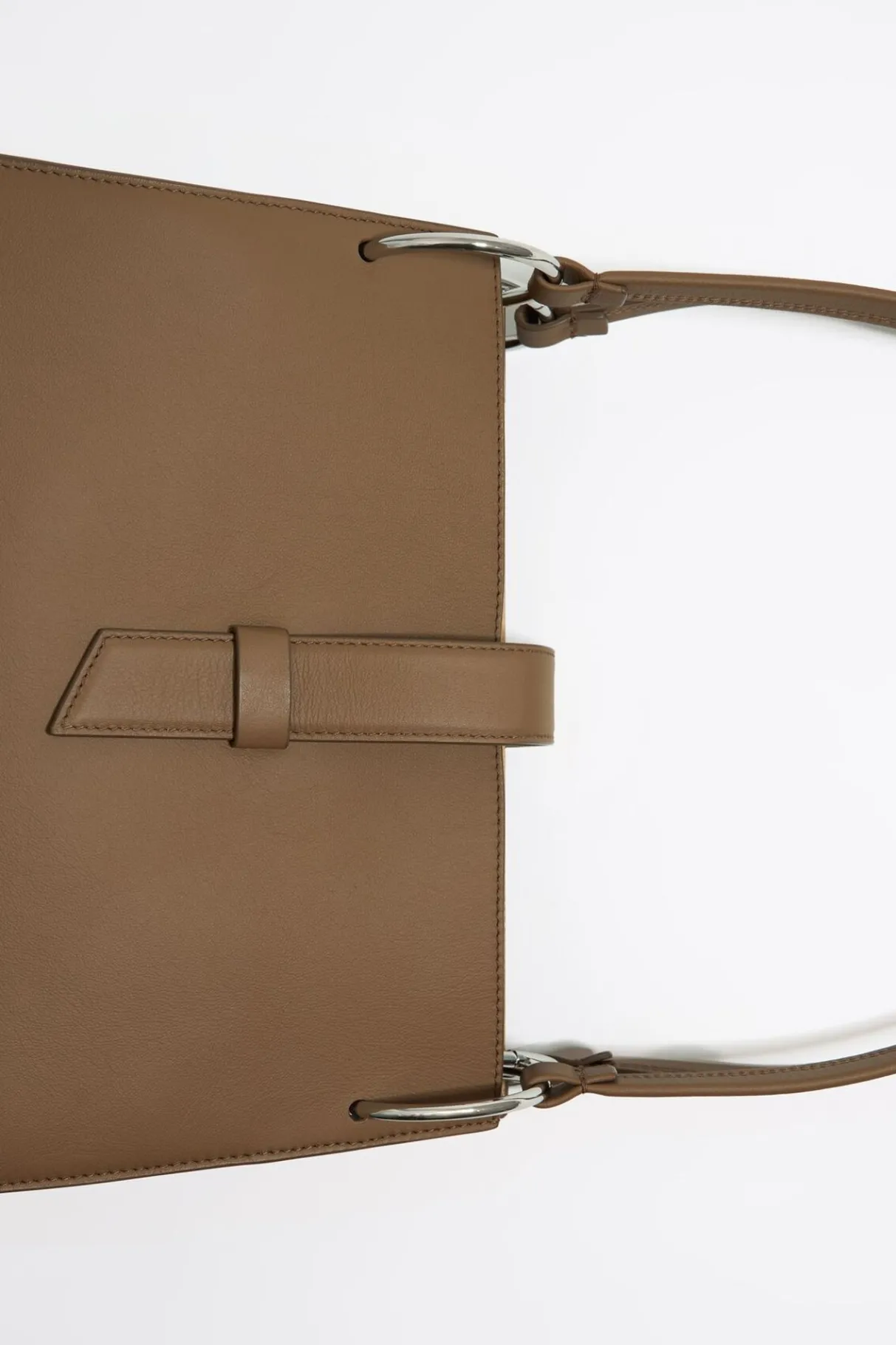 Mujer BIMBA Y LOLA Bolsos Piel<Bolso Shopper Grande Piel Topo Oscuro