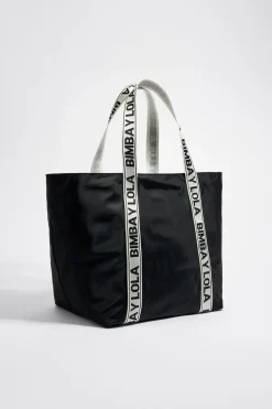 Mujer BIMBA Y LOLA Bolsos Nylon<Bolso Shopper Maxi Negro