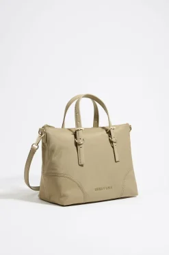 Mujer BIMBA Y LOLA Bolsos Nylon<Bolso Shopper Mediano Caqui Claro