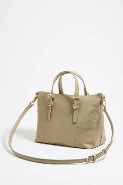 Mujer BIMBA Y LOLA Bolsos Nylon<Bolso Shopper Mediano Caqui Claro