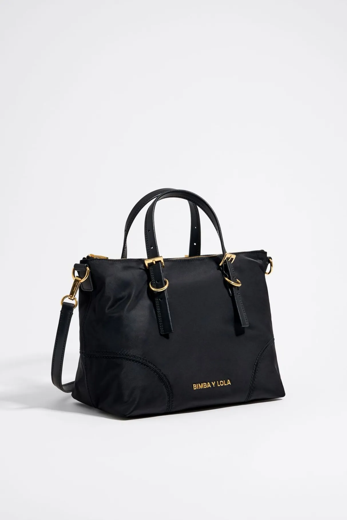 Mujer BIMBA Y LOLA Bolsos Nylon<Bolso Shopper Mediano Negro