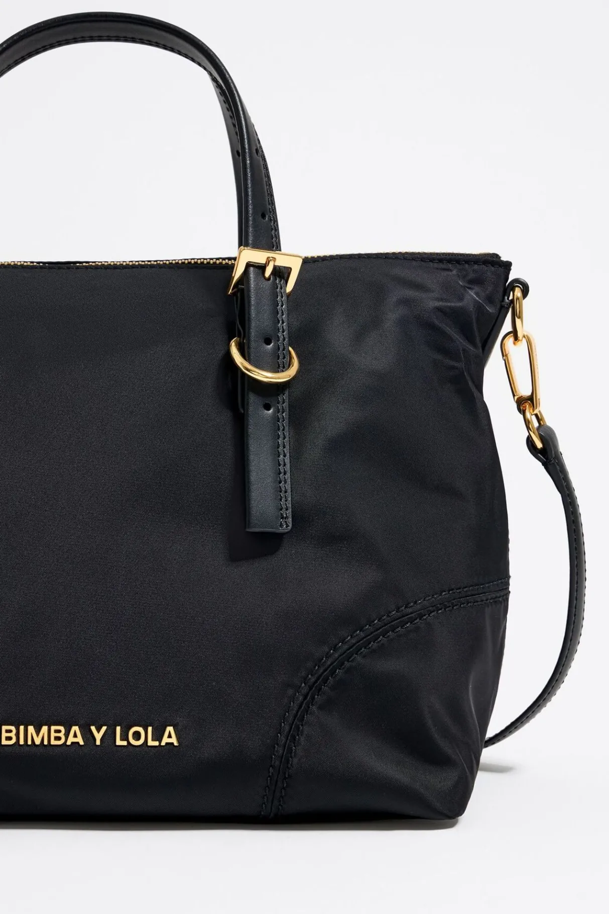 Mujer BIMBA Y LOLA Bolsos Nylon<Bolso Shopper Mediano Negro