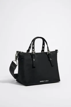 Mujer BIMBA Y LOLA Bolsos Nylon<Bolso Shopper Mediano Negro