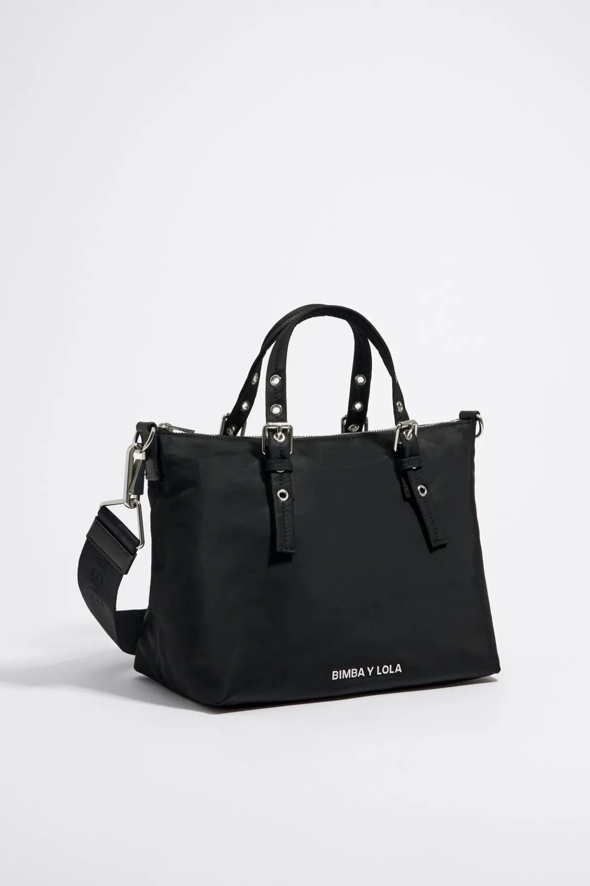 Mujer BIMBA Y LOLA Bolsos Nylon<Bolso Shopper Mediano Negro