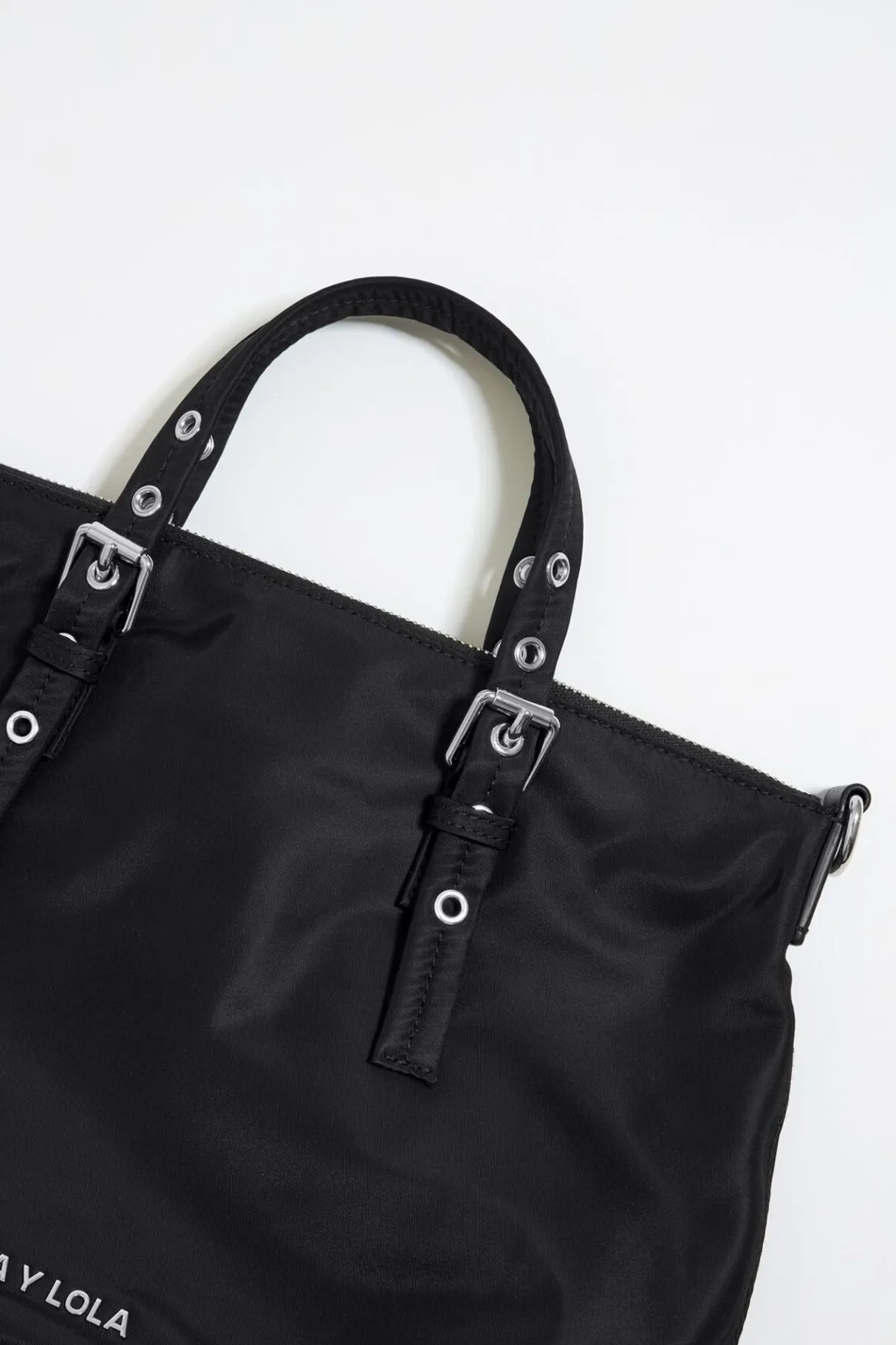 Mujer BIMBA Y LOLA Bolsos Nylon<Bolso Shopper Mediano Negro