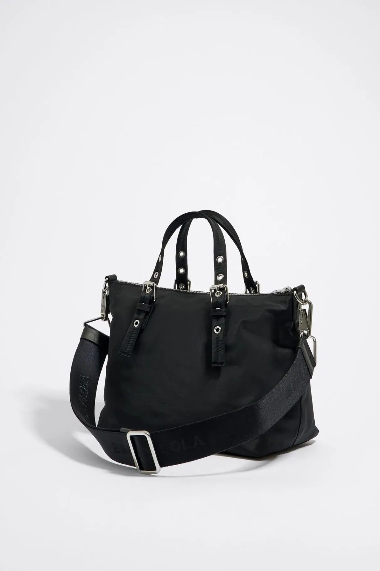 Mujer BIMBA Y LOLA Bolsos Nylon<Bolso Shopper Mediano Negro