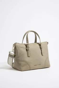 Mujer BIMBA Y LOLA Bolsos Nylon<Bolso Shopper Mediano Nylon Caqui Claro