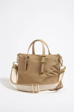 Mujer BIMBA Y LOLA Bolsos Nylon<Bolso Shopper Mediano Nylon Tostado