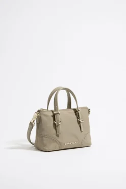 Mujer BIMBA Y LOLA Bolsos Nylon<Bolso Shopper Mini Nylon Caqui Claro