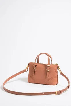 Mujer BIMBA Y LOLA Bolsos Nylon<Bolso Shopper Mini Nylon Arcilla