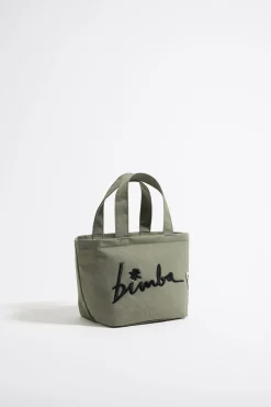 Mujer BIMBA Y LOLA Nylon<Bolso Shopper Mini Nylon Caqui Claro