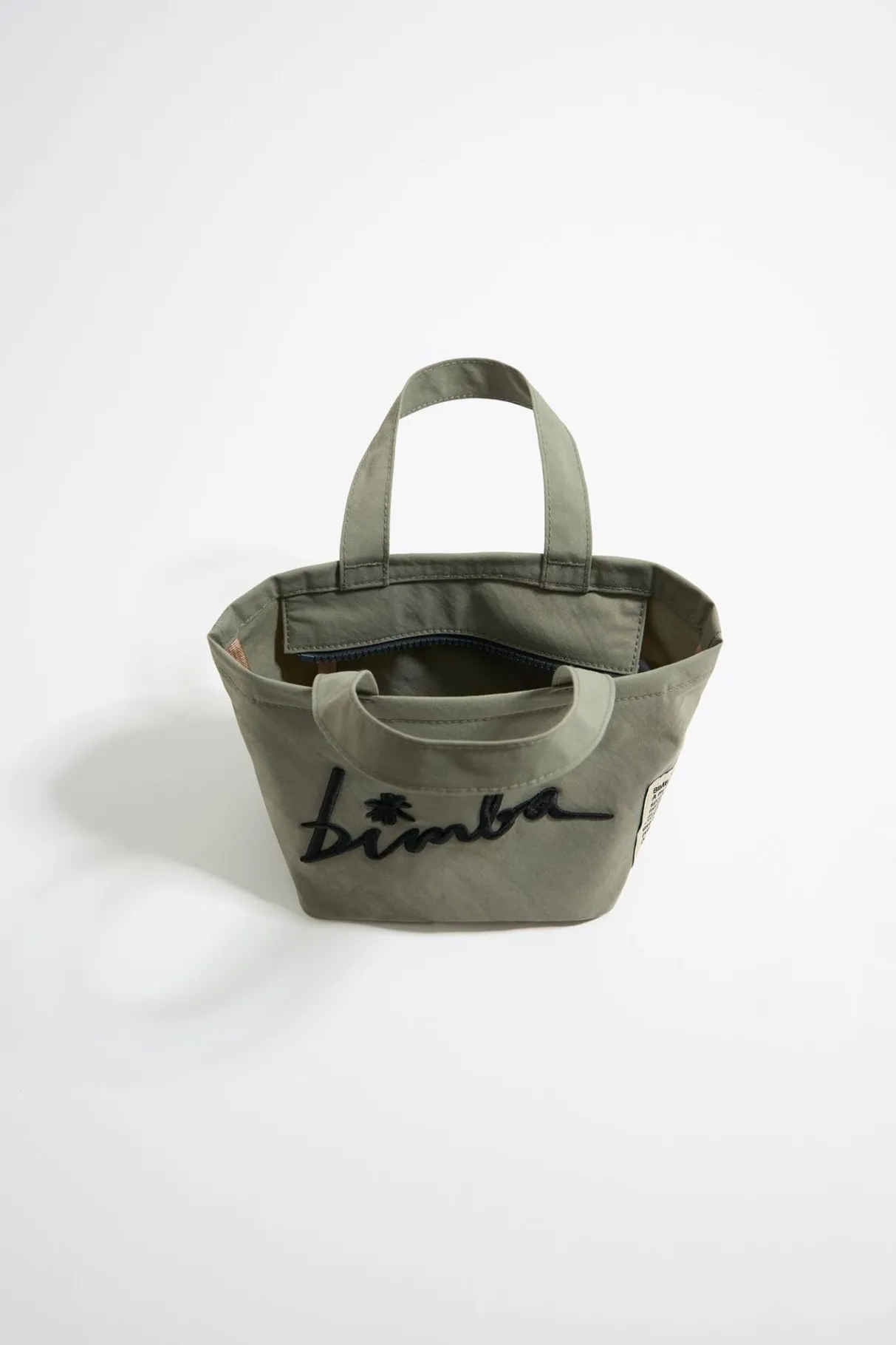 Mujer BIMBA Y LOLA Nylon<Bolso Shopper Mini Nylon Caqui Claro