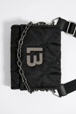 Mujer BIMBA Y LOLA Bolsos Nylon<Bolso Solapa Mediano Negro