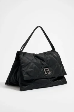 Mujer BIMBA Y LOLA Bolsos Nylon<Bolso Solapa Mediano Negro