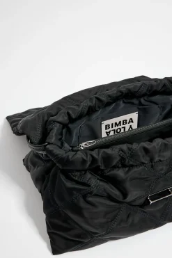 Mujer BIMBA Y LOLA Bolsos Nylon<Bolso Solapa Mediano Negro