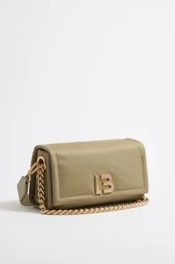 Mujer BIMBA Y LOLA Bolsos Nylon<Bolso Solapa Mediano Nylon Caqui Claro