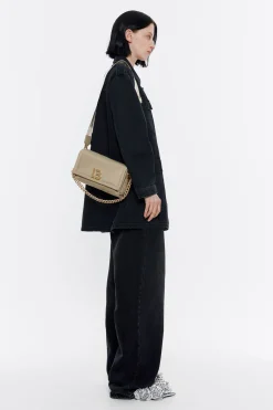 Mujer BIMBA Y LOLA Bolsos Nylon<Bolso Solapa Mediano Nylon Caqui Claro