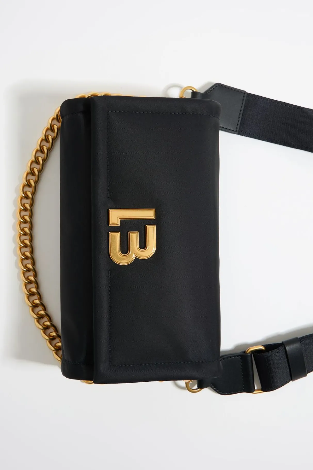 Mujer BIMBA Y LOLA Bolsos Nylon<Bolso Solapa Mediano Nylon Negro