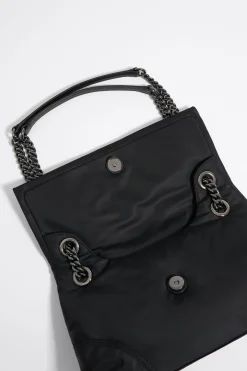 Mujer BIMBA Y LOLA Bolsos Nylon<Bolso Solapa Mediano Nylon Negro
