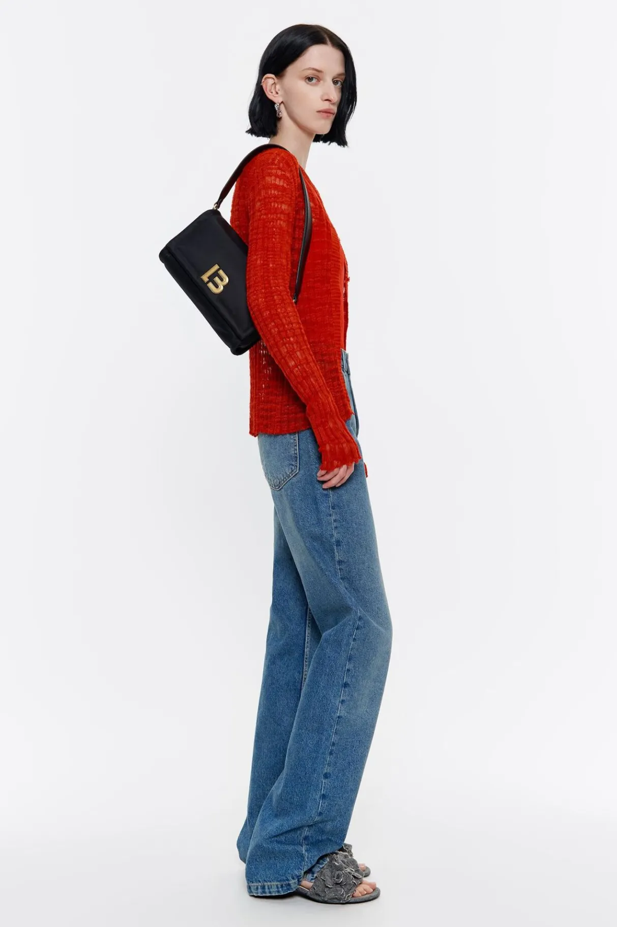 Mujer BIMBA Y LOLA Bolsos Nylon<Bolso Solapa Mediano Nylon Negro