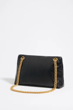 Mujer BIMBA Y LOLA Bolsos Piel<Bolso Solapa Mediano Piel Negro