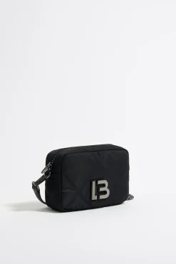 Mujer BIMBA Y LOLA Bolsos Nylon<Bolso Solapa Mini Nylon Acolchado Negro