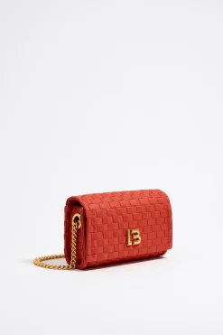 Mujer BIMBA Y LOLA Bolsos Nylon<Bolso Solapa Mini Nylon Trenzado Coral