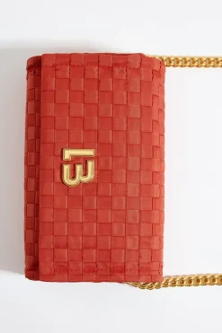 Mujer BIMBA Y LOLA Bolsos Nylon<Bolso Solapa Mini Nylon Trenzado Coral