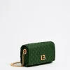 Mujer BIMBA Y LOLA Bolsos Nylon<Bolso Solapa Mini Nylon Trenzado Verde