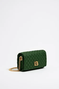 Mujer BIMBA Y LOLA Bolsos Nylon<Bolso Solapa Mini Nylon Trenzado Verde
