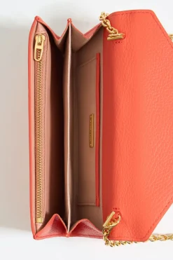 Mujer BIMBA Y LOLA Piel<Bolso Solapa Mini Piel Coral