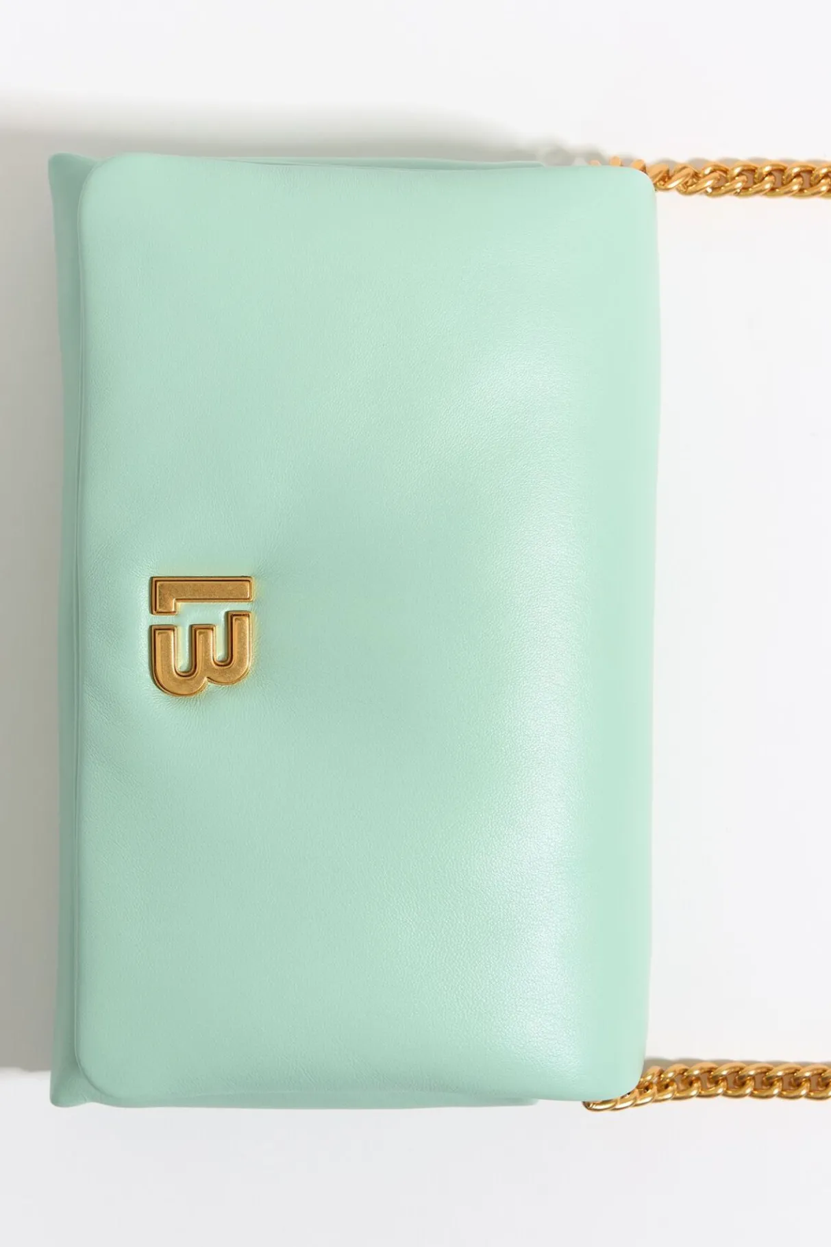 Mujer BIMBA Y LOLA Bolsos Piel<Bolso Solapa Mini Piel Napa Azul Hielo